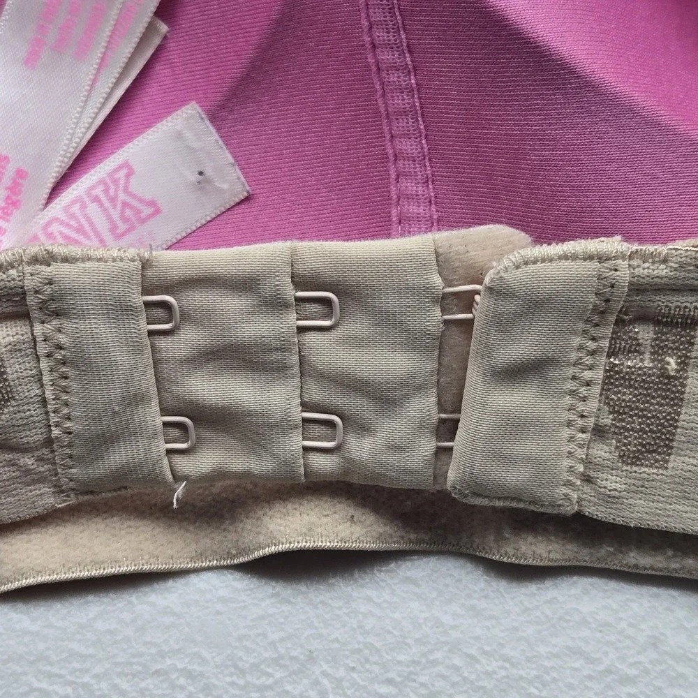 PINK Victoria's Secret Women Bra 34D Beige Lightly Lined Wear Everywhere Wireles